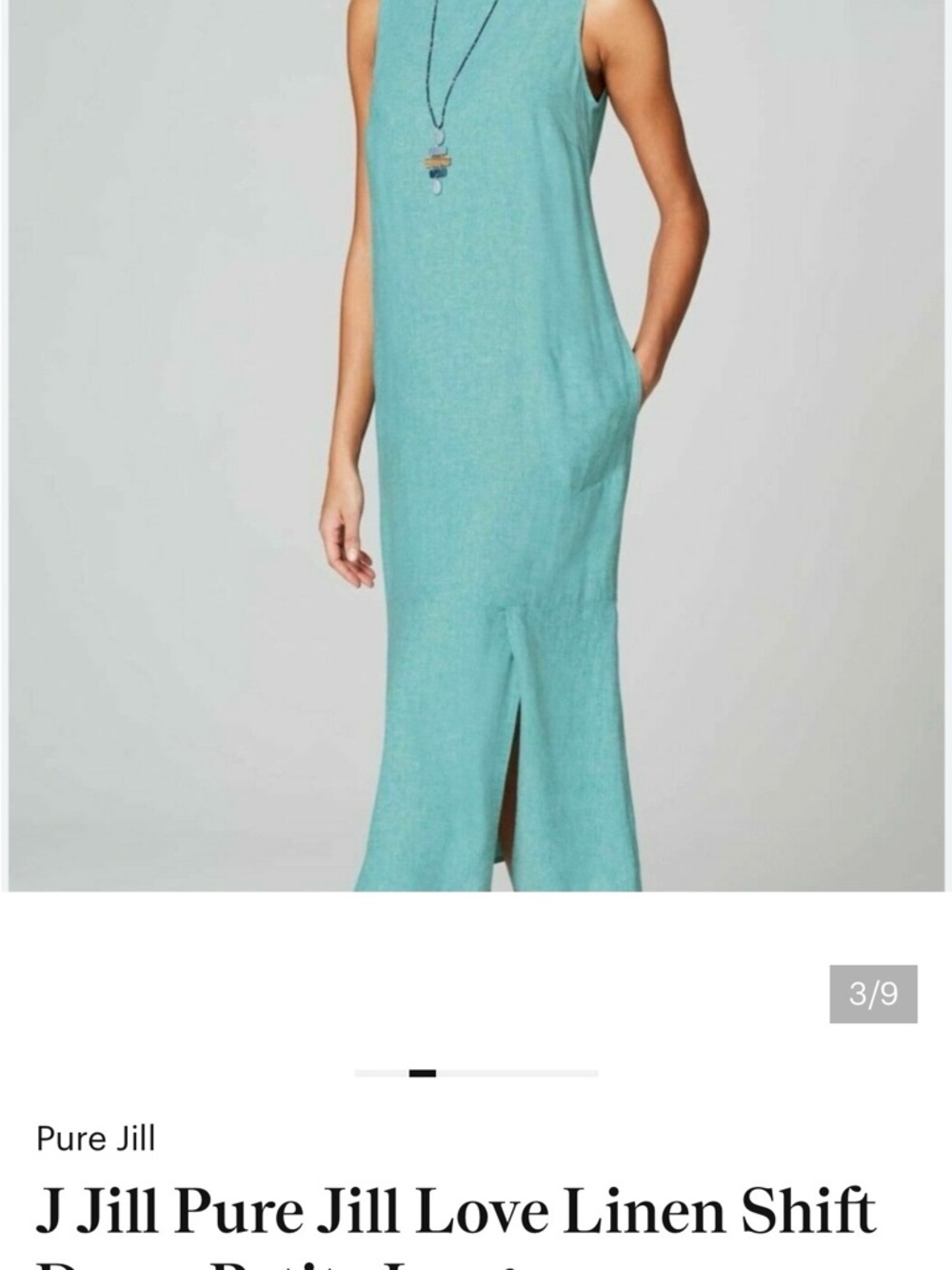 J Jill Pure Jill Love Linen Maxi Dress